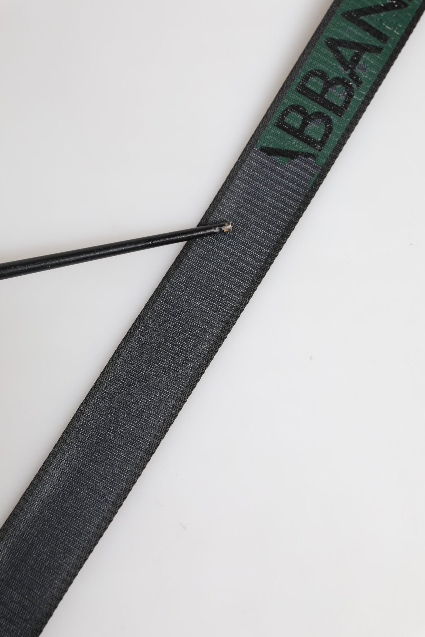 Dolce & Gabbana Grün Schwarz Polyester DG Logo Schnalle Gürtel