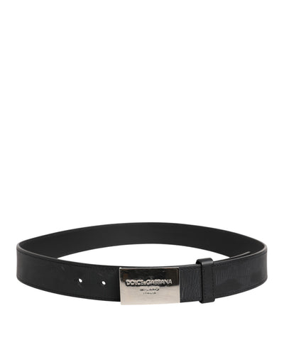 Dolce & Gabbana Schwarzer Leder-Gürtel mit klassischer Metall-Logo-Schnalle