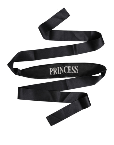 Dolce & Gabbana Schwarzer Prinzessin Fantasy geflochtener Taillengürtel