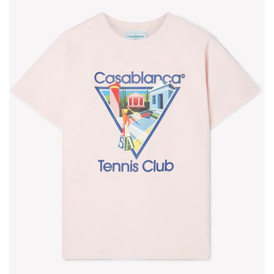 Casablanca Rosa T-Shirt aus Baumwolle