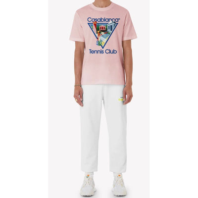 Casablanca Rosa T-Shirt aus Baumwolle