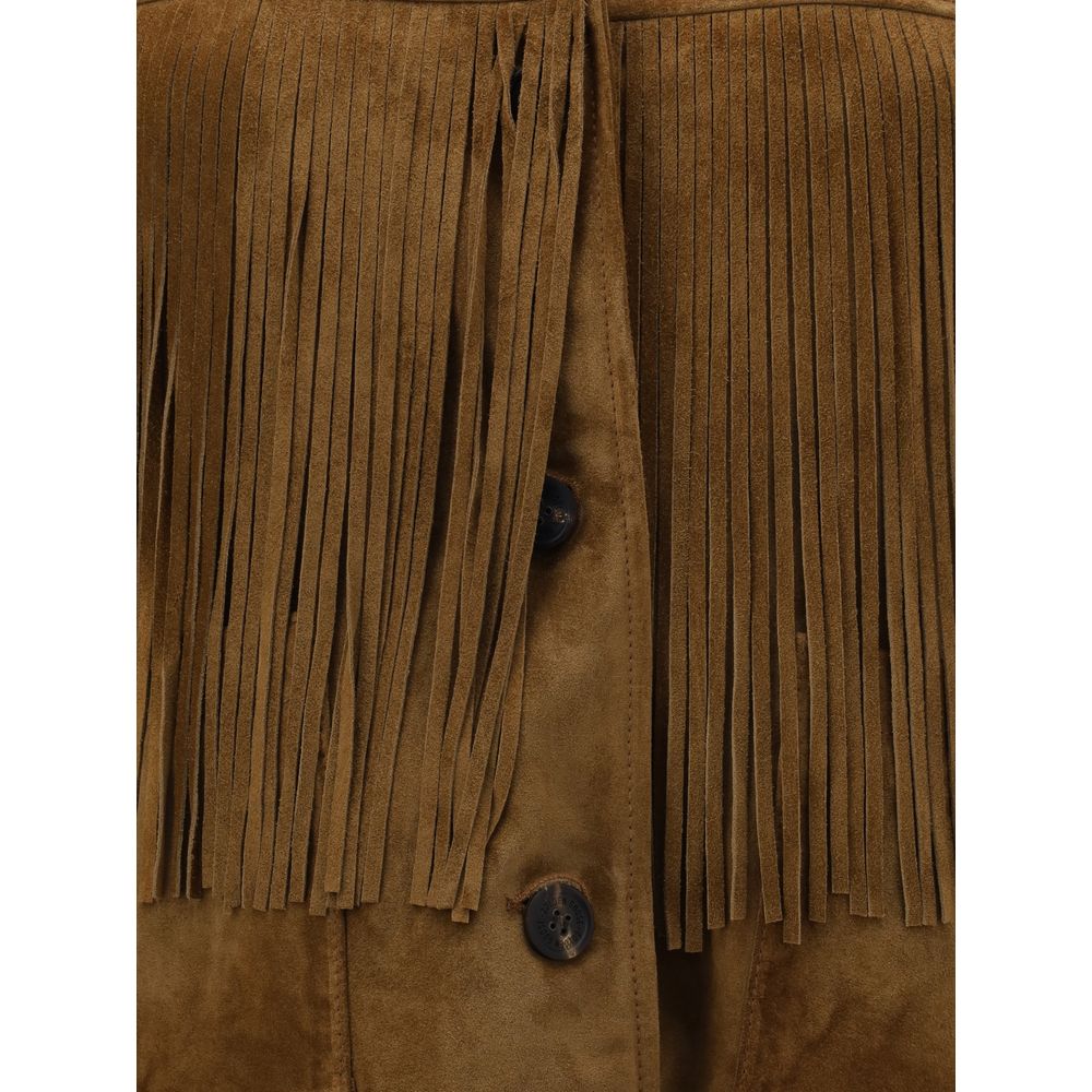 Golden Goose Wildlederjacke mit Fransen