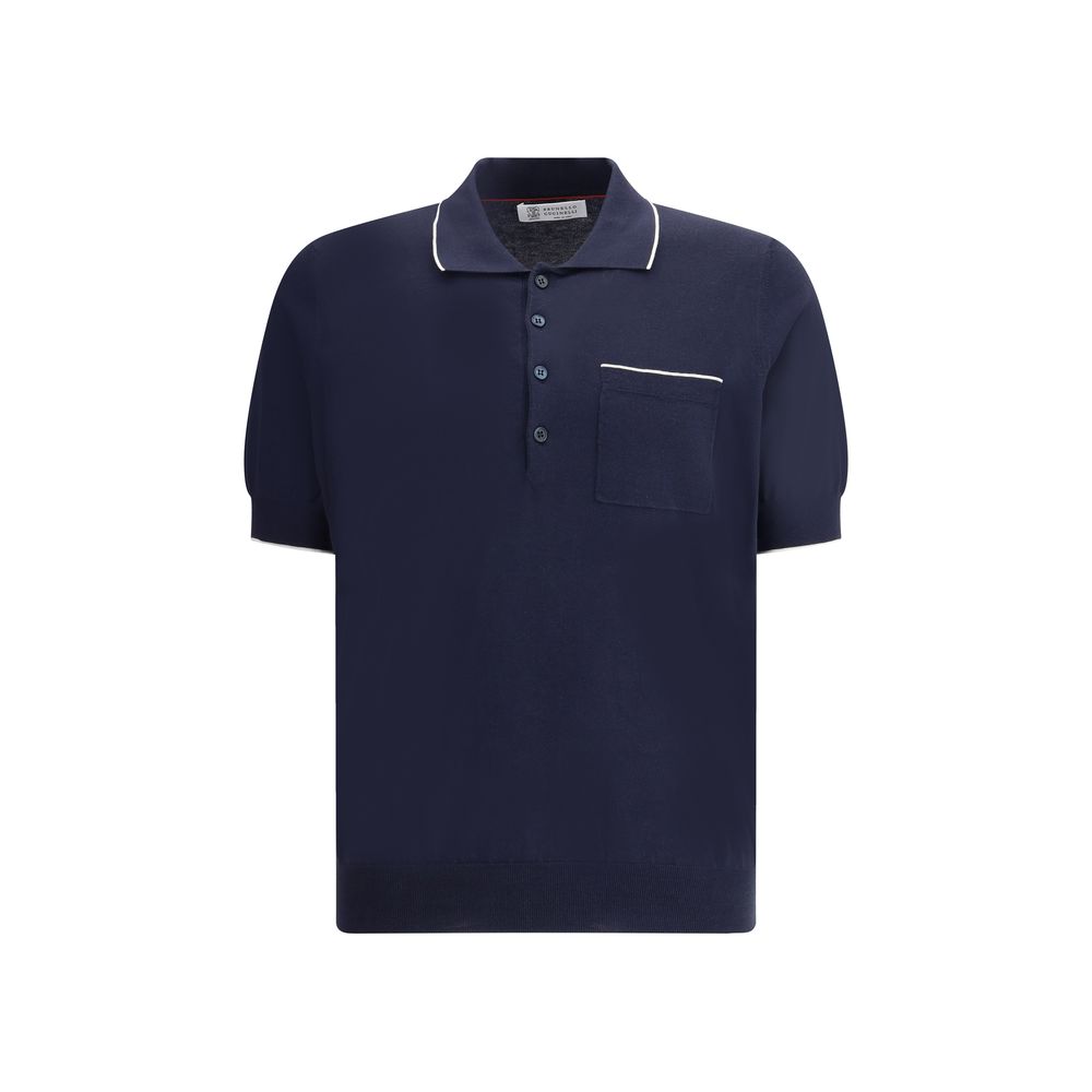 Brunello Cucinelli Polohemd mit Tasche