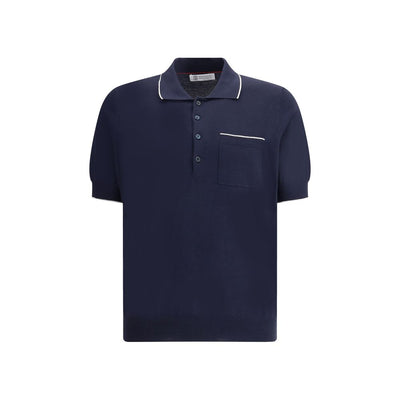 Brunello Cucinelli Polohemd mit Tasche