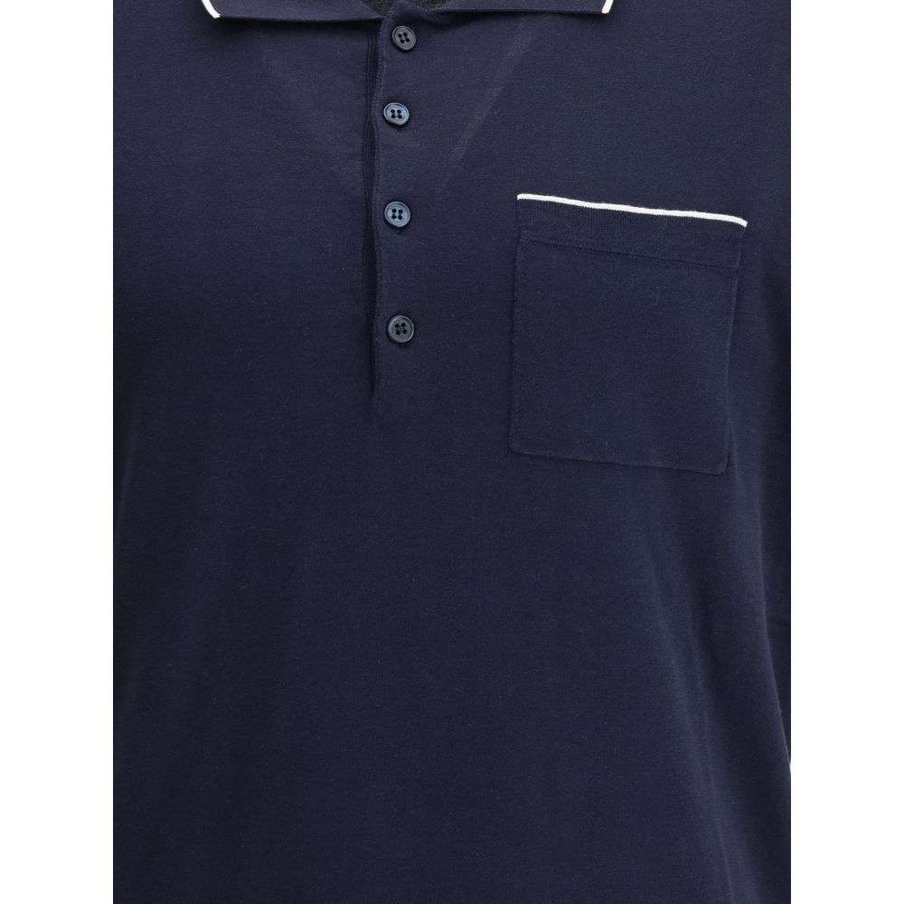 Brunello Cucinelli Polohemd mit Tasche