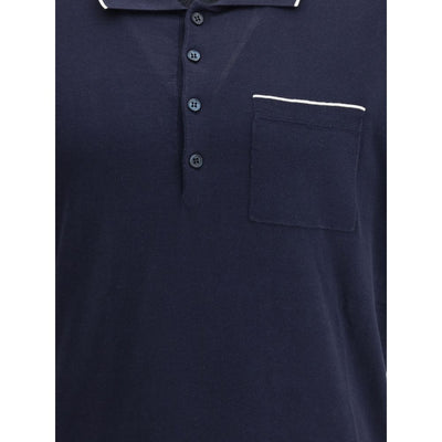 Brunello Cucinelli Polohemd mit Tasche