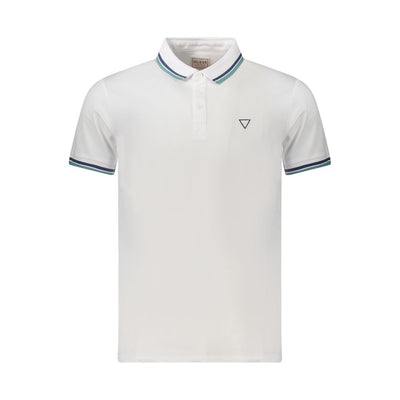 Guess Jeans Weißes Baumwoll-Poloshirt für Männer