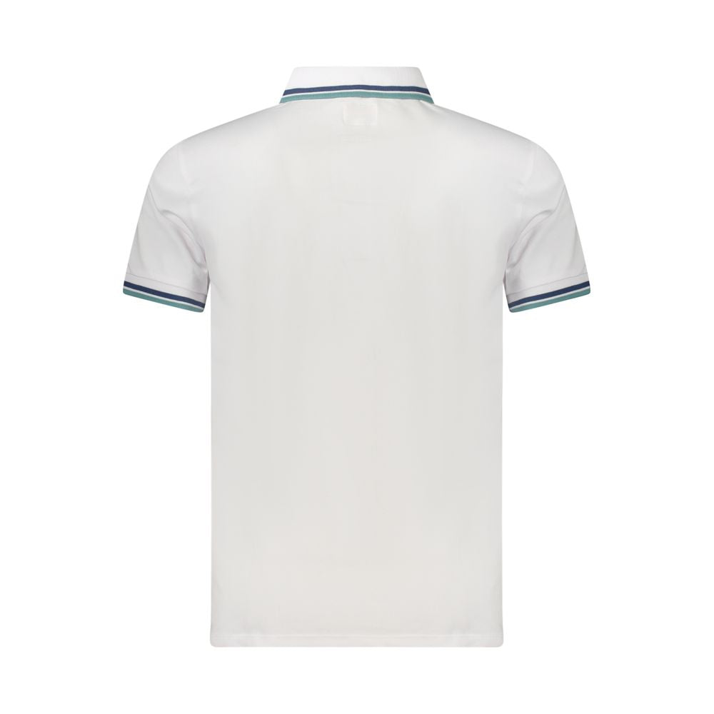Guess Jeans Weißes Baumwoll-Poloshirt für Männer
