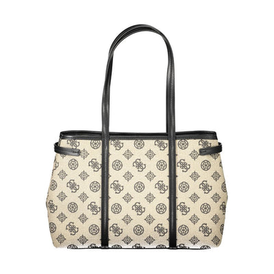 Guess Jeans Beige Baumwolle Frauen Handtasche
