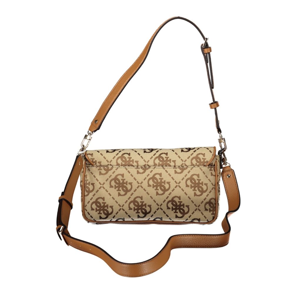 Guess Jeans Beige Polyester Frauen Handtasche
