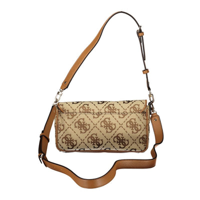 Guess Jeans Beige Polyester Frauen Handtasche