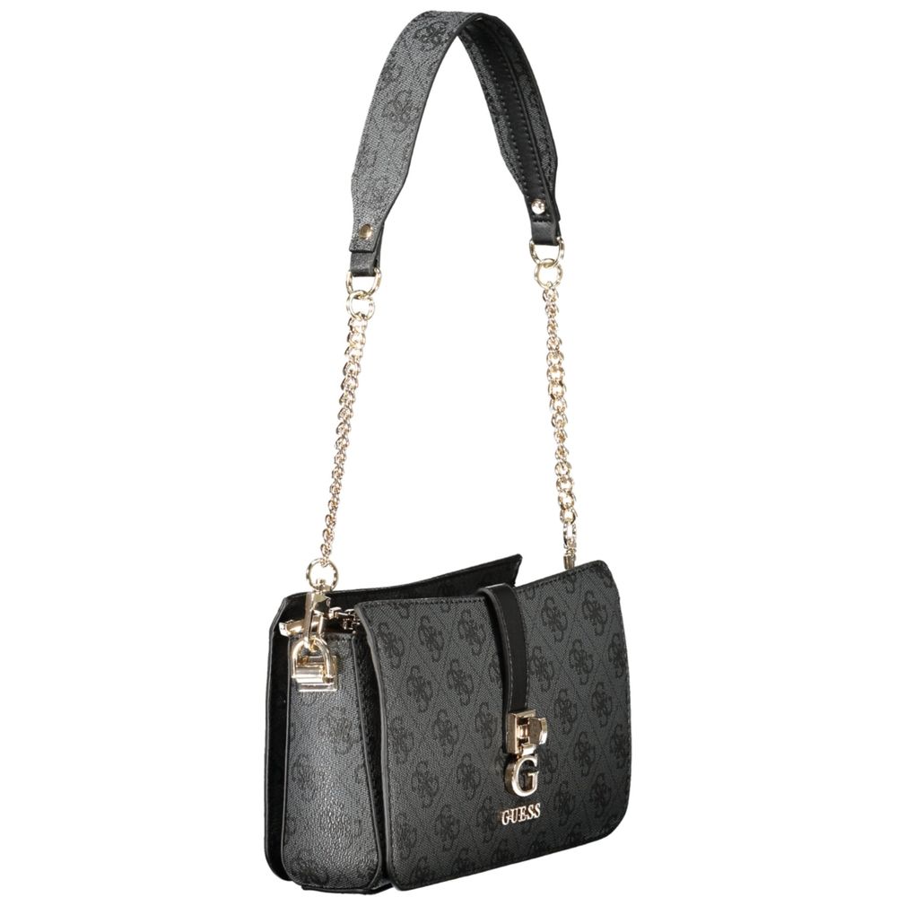 Guess Jeans Schwarz Polyethylen Frauen Handtasche
