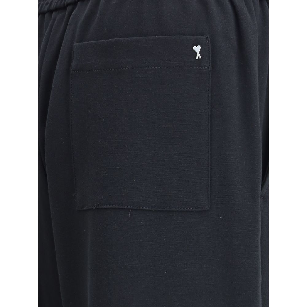 Ami Paris Hose mit weitem Bein aus Baumwolle