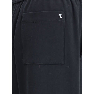 Ami Paris Hose mit weitem Bein aus Baumwolle