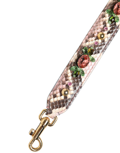 Dolce & Gabbana Multicolor Python verschönert Kristall Nieten Schulterriemen