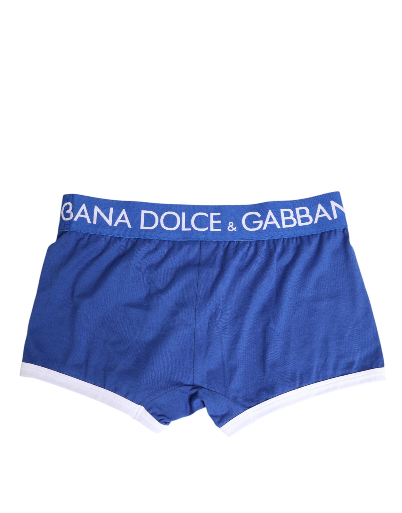 Dolce & Gabbana Blaue Cotton Stretch Regular Boxer Unterwäsche