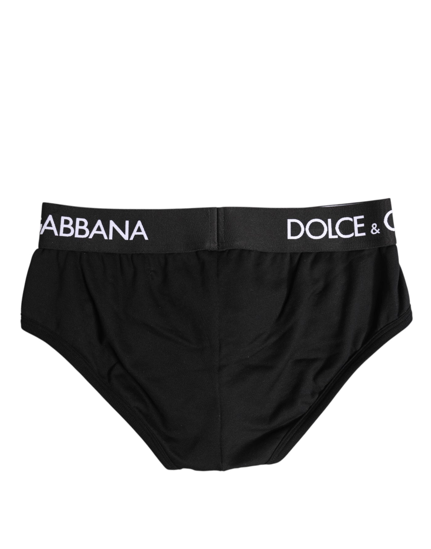 Dolce & Gabbana Schwarzer Cotton Stretch Regular Slip Unterwäsche