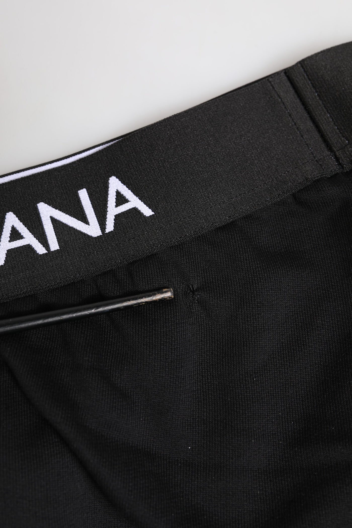Dolce & Gabbana Schwarzer Cotton Stretch Regular Slip Unterwäsche