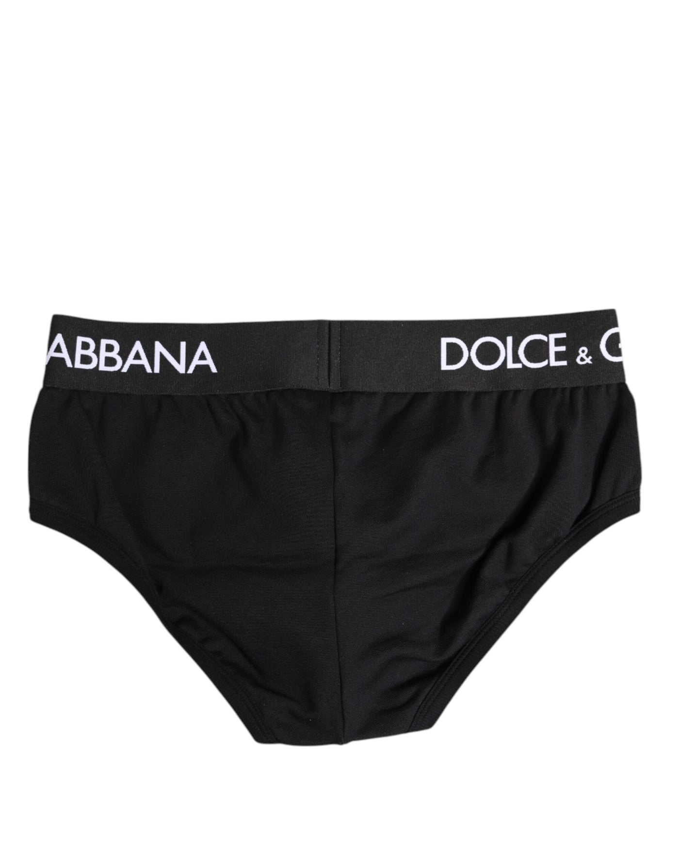 Dolce & Gabbana Schwarzer Cotton Stretch Regular Slip Unterwäsche