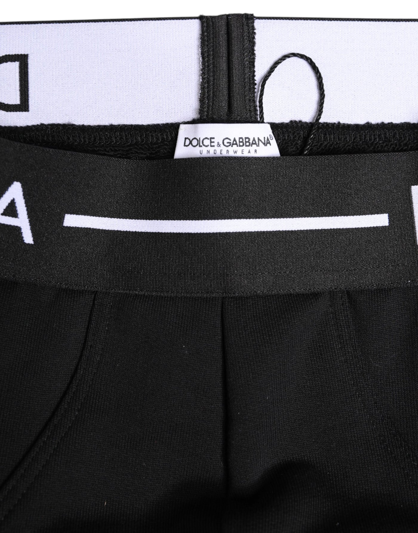 Dolce & Gabbana Schwarzer Cotton Stretch Regular Slip Unterwäsche