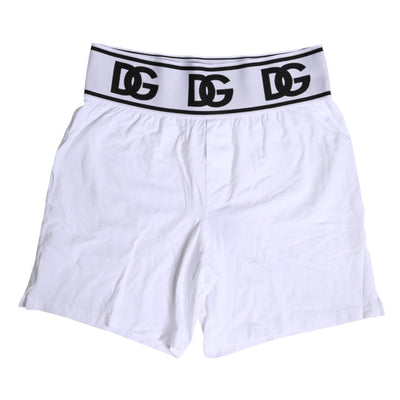 Dolce & Gabbana Weiße Cotton Stretch Regular Boxer Unterwäsche