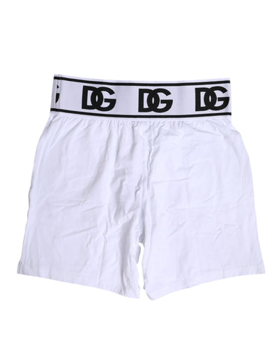 Dolce & Gabbana Weiße Cotton Stretch Regular Boxer Unterwäsche