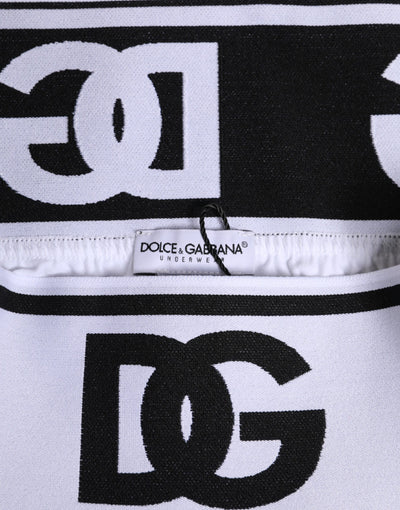 Dolce & Gabbana Weiße Cotton Stretch Regular Boxer Unterwäsche