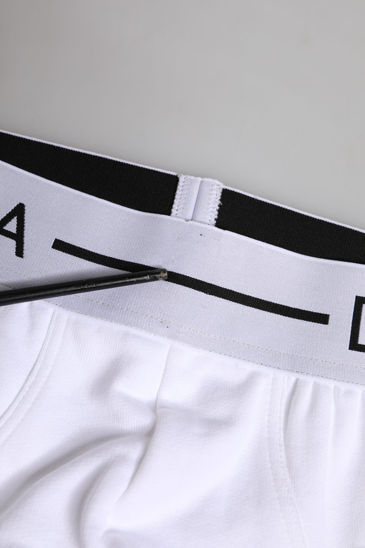Dolce & Gabbana Weißer Baumwoll-Stretch-Slip Regular Unterwäsche