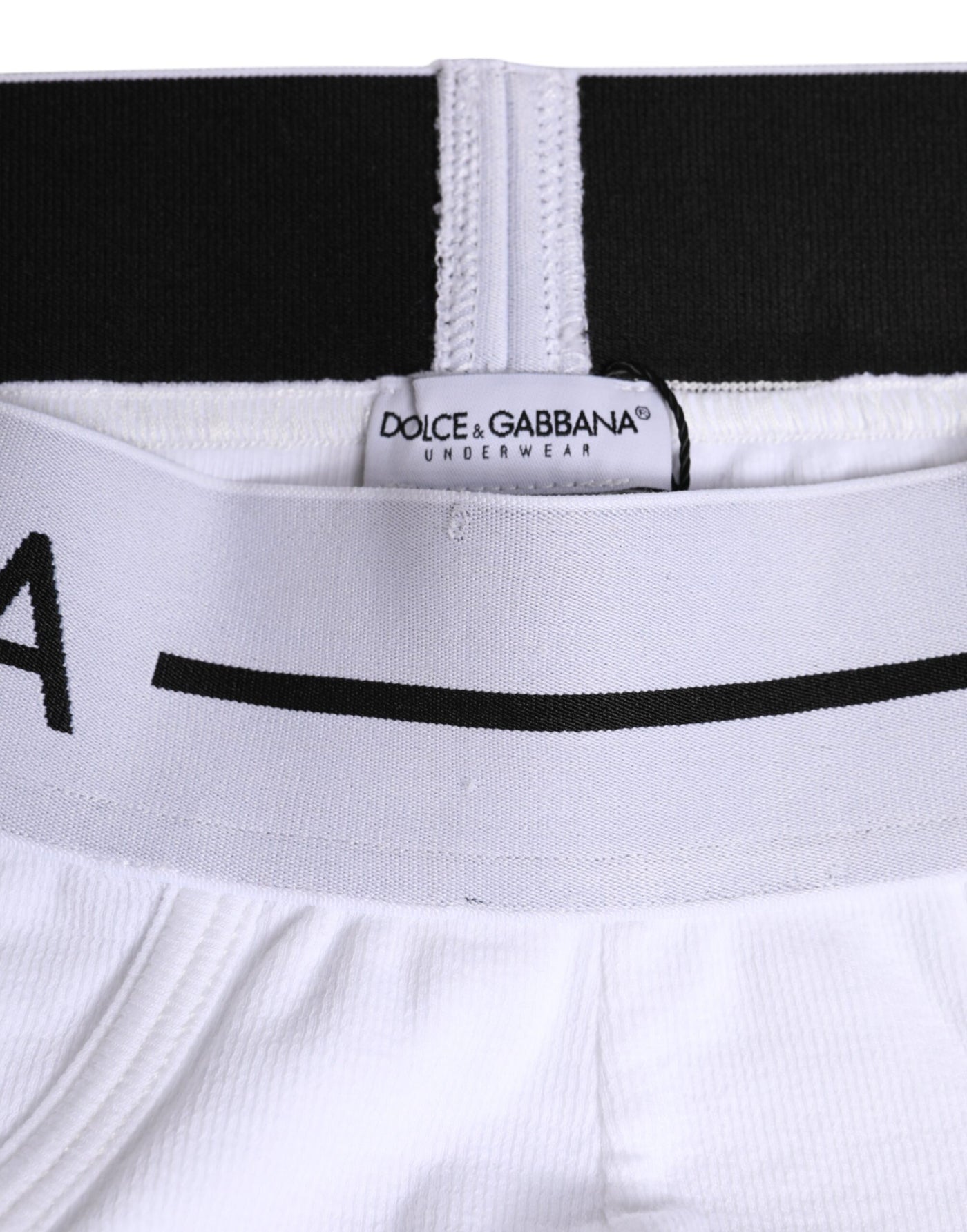 Dolce & Gabbana Weißer Baumwoll-Stretch-Slip Regular Unterwäsche