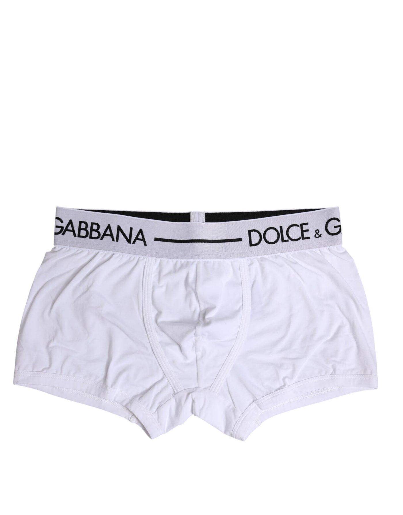 Dolce & Gabbana Weiße Cotton Stretch Regular Boxer Unterwäsche