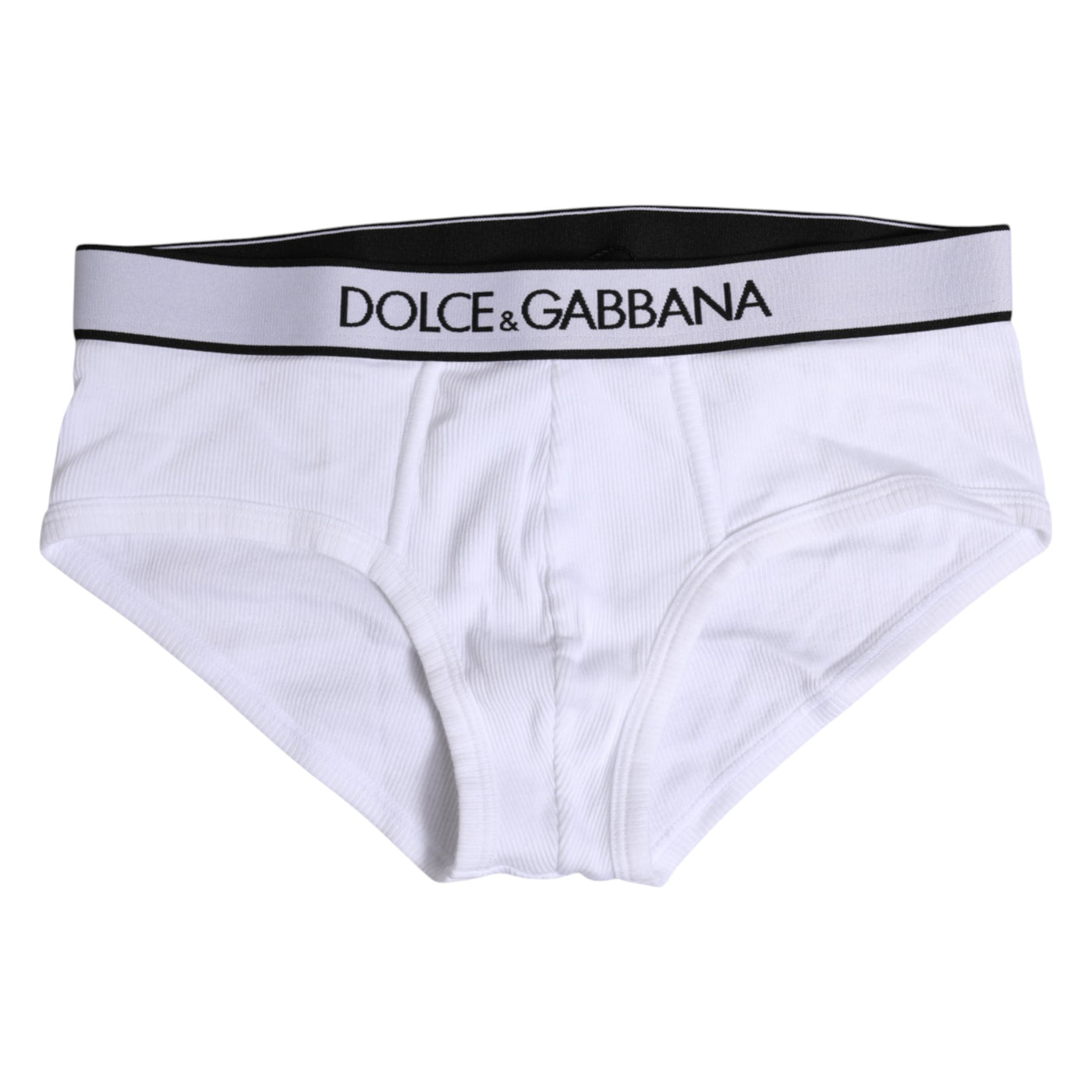 Dolce & Gabbana Weißer Baumwoll-Stretch-Slip Regular Unterwäsche