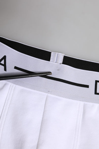 Dolce & Gabbana Weiße Cotton Stretch Regular Boxer Unterwäsche