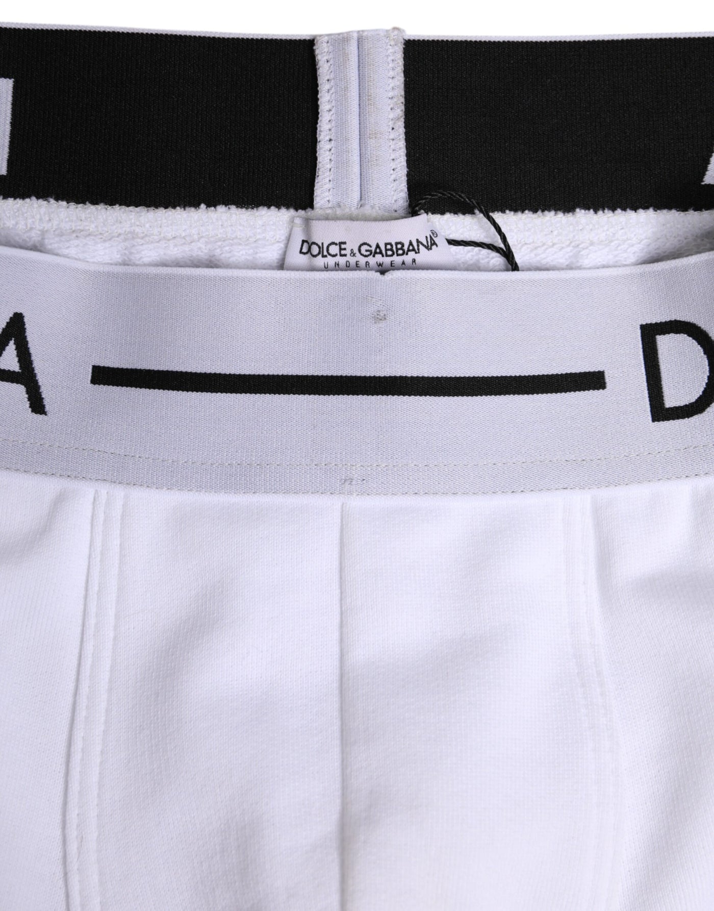 Dolce & Gabbana Weiße Cotton Stretch Regular Boxer Unterwäsche