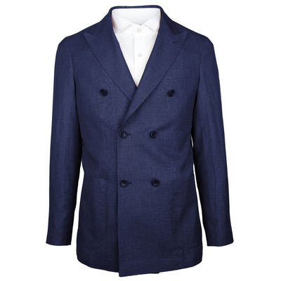 Made in Italy Blauer Leinenblazer