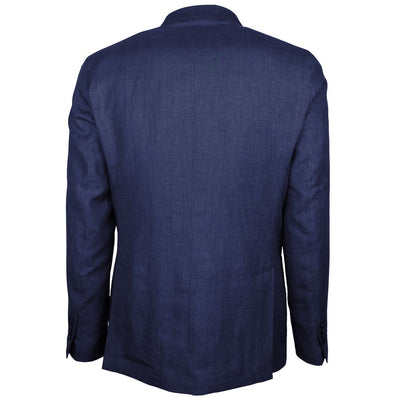 Made in Italy Blauer Leinenblazer