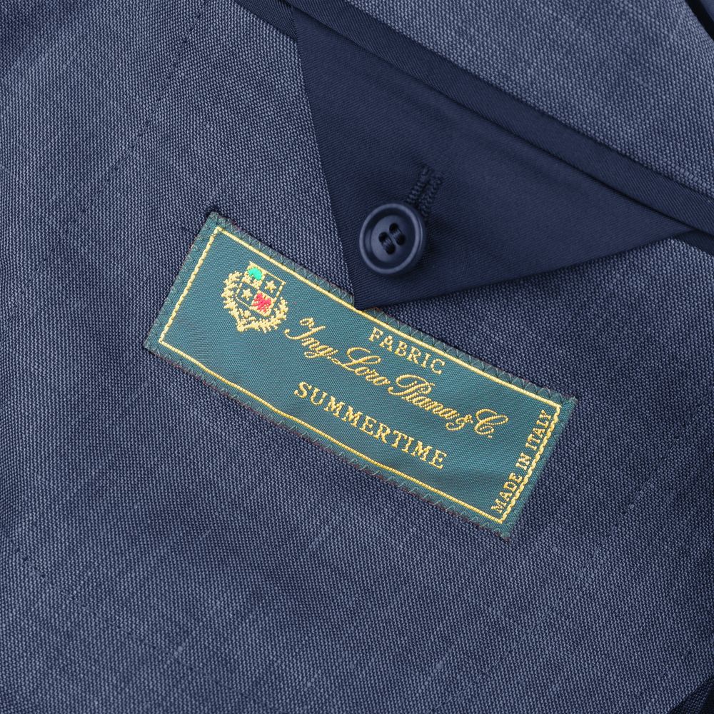 Made in Italy Blauer Leinenblazer