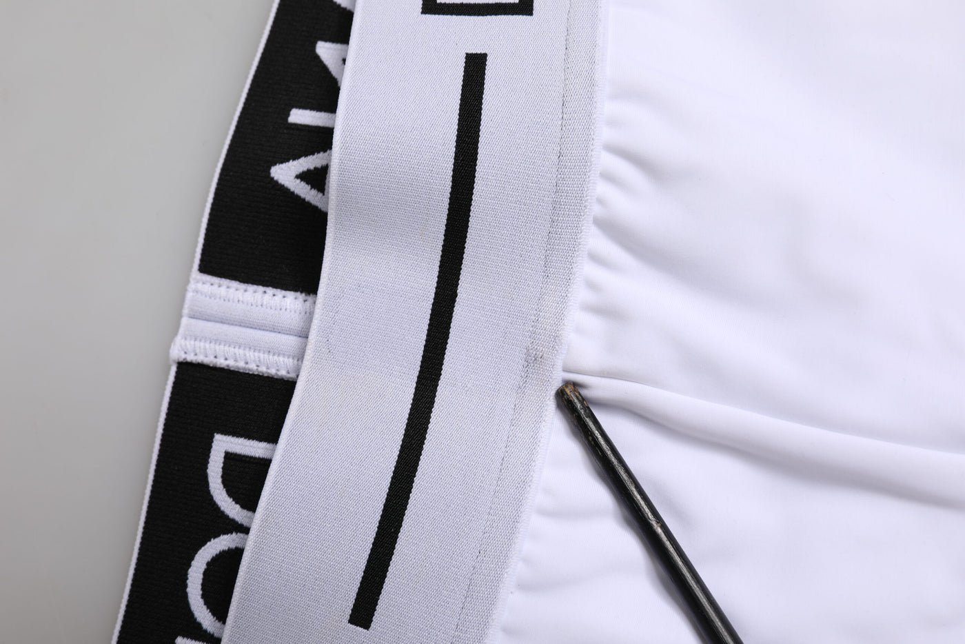 Dolce & Gabbana Weißes Nylon Logo Bund Boxershorts Unterwäsche