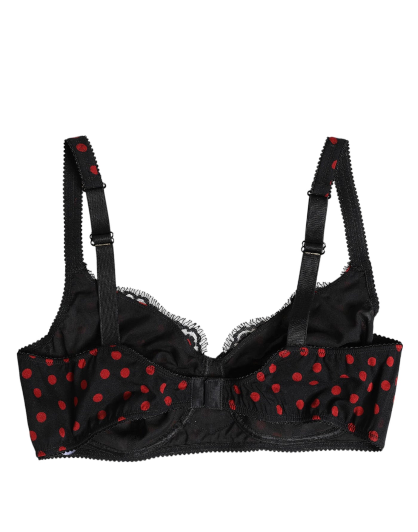 Dolce & Gabbana Schwarz-Rot gepunktet Bügel-Balconette-Unterwäsche