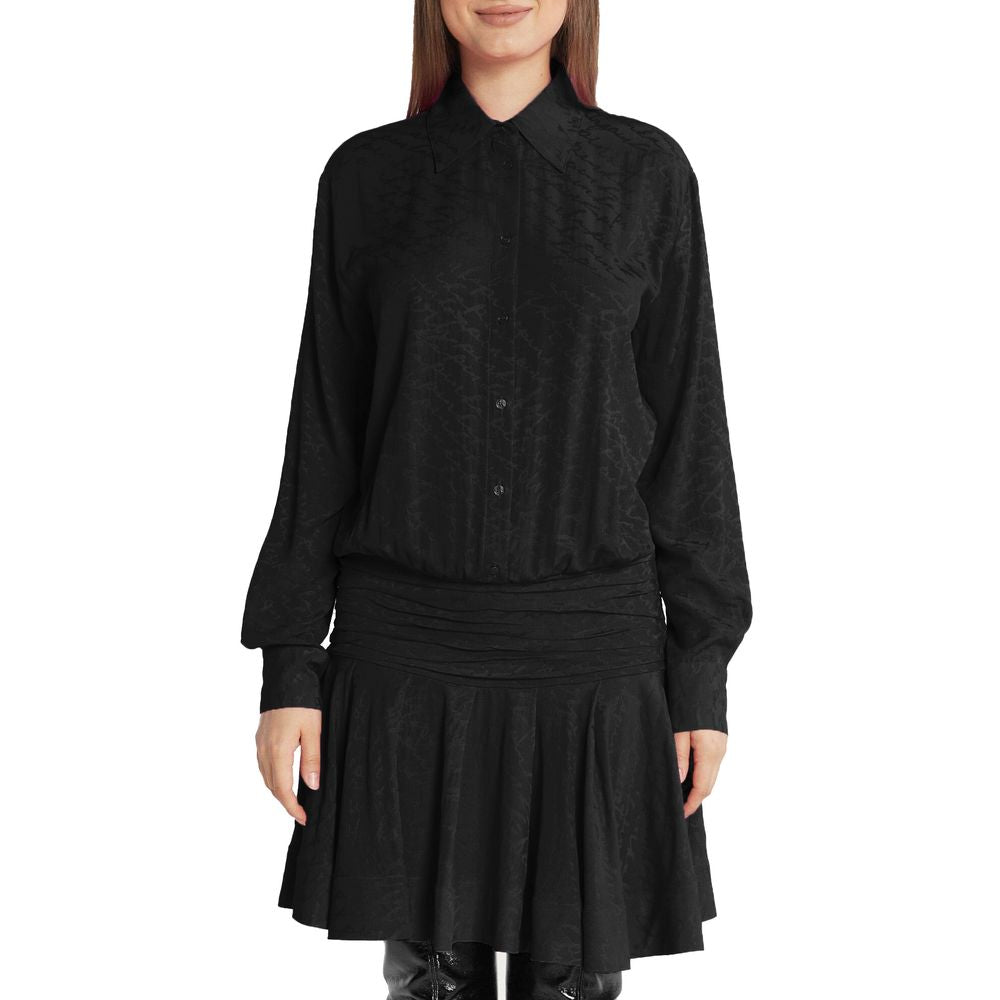 PINKO Schwarzes Seidenkleid für Frauen