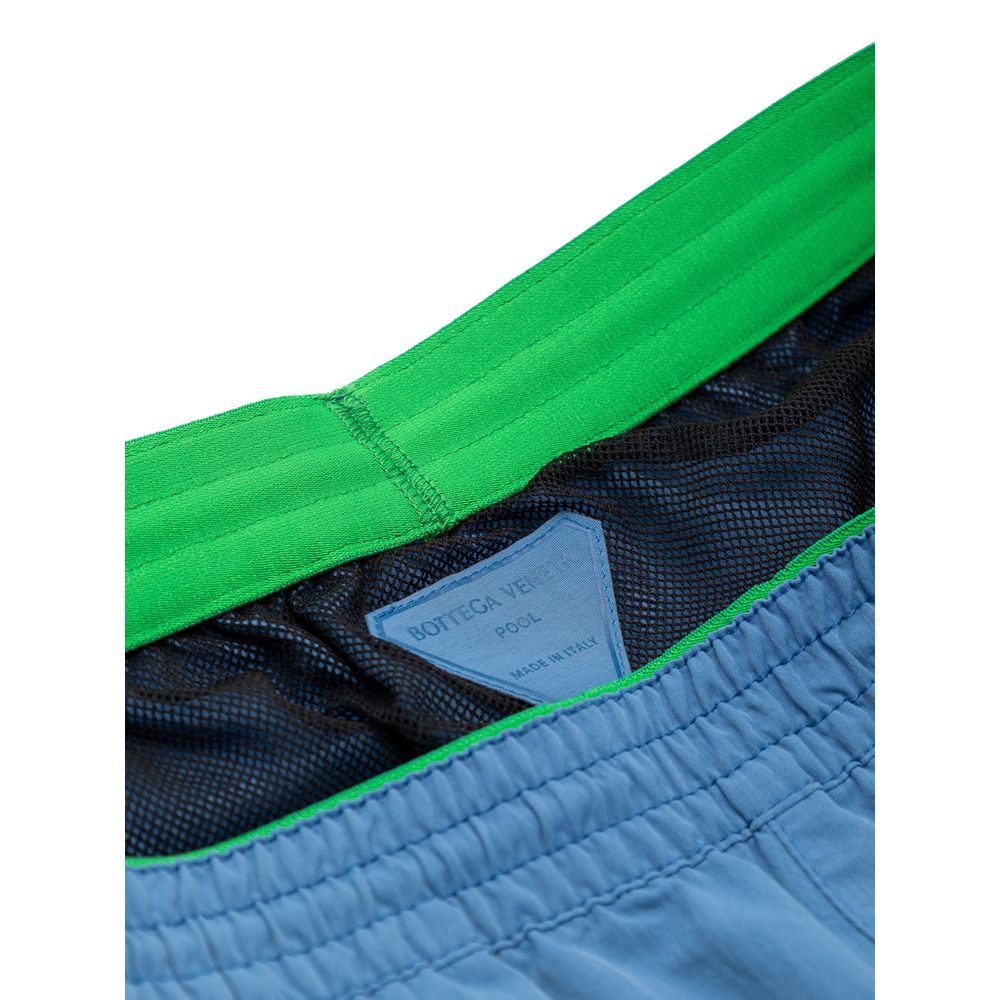 Bottega Veneta Blaue Polyamid-Badeshorts