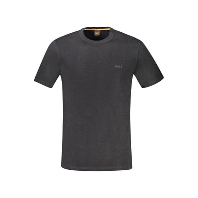 Hugo Boss Schwarzes T-Shirt aus Baumwolle