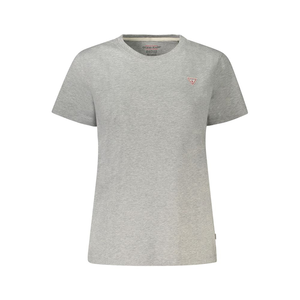 Guess Jeans Graues Baumwoll-T-Shirt für Frauen
