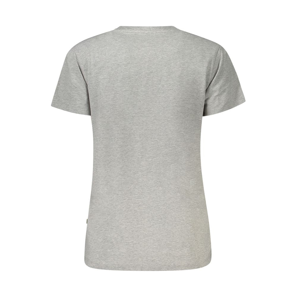 Guess Jeans Graues Baumwoll-T-Shirt für Frauen