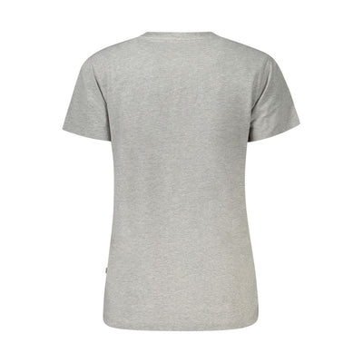 Guess Jeans Graues Baumwoll-T-Shirt für Frauen