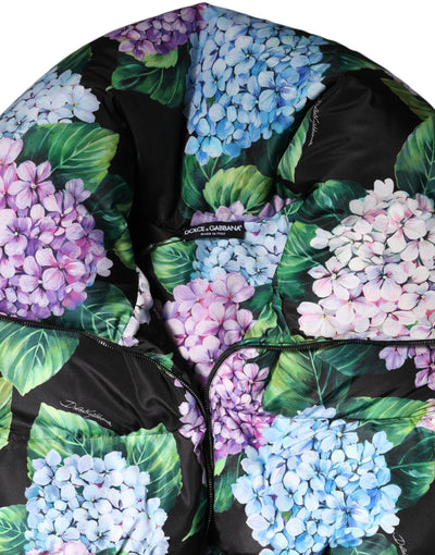 Dolce & Gabbana Gesteppte Jacke mit mehrfarbigem Blumendruck und Puffer
