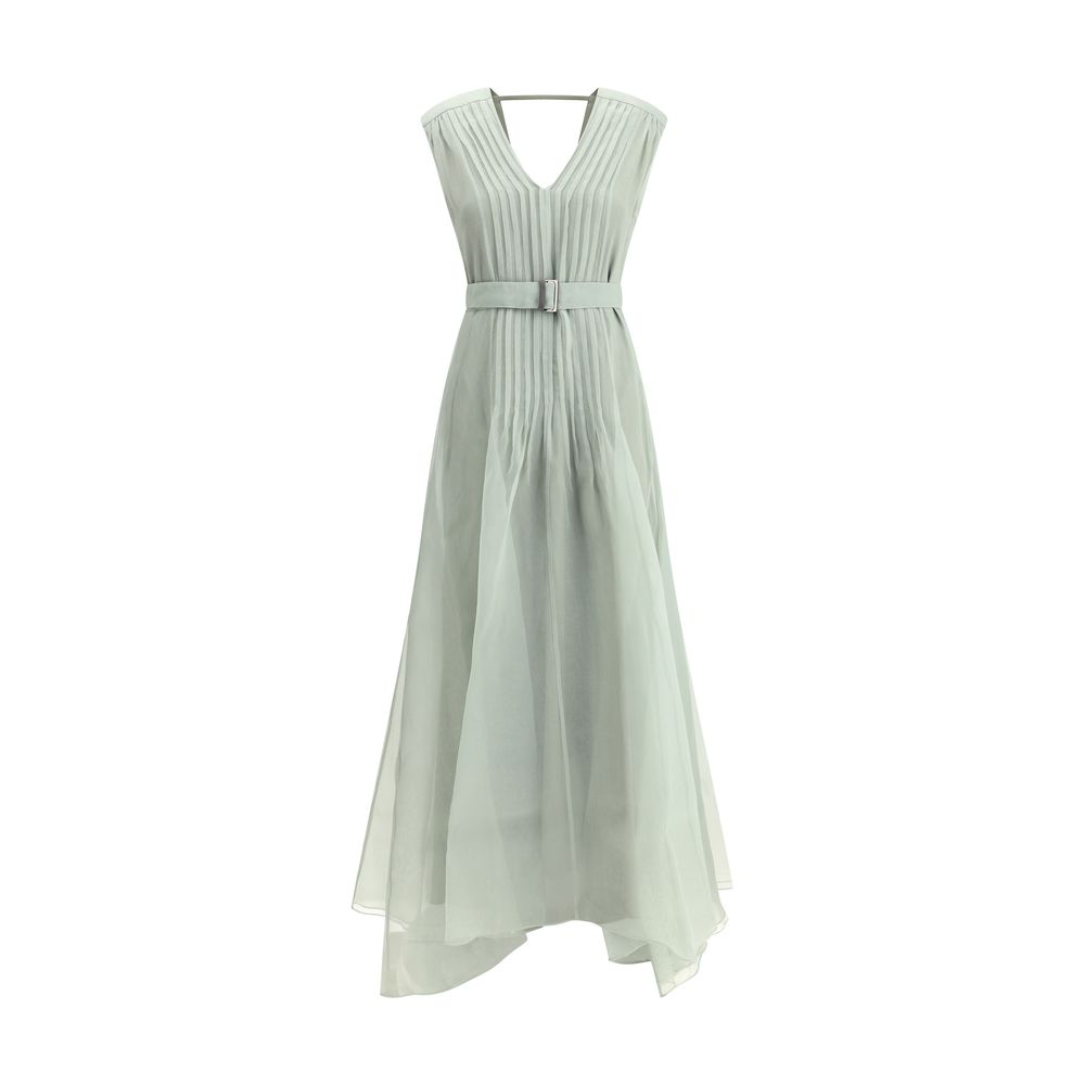 Brunello Cucinelli Langes Seidenkleid