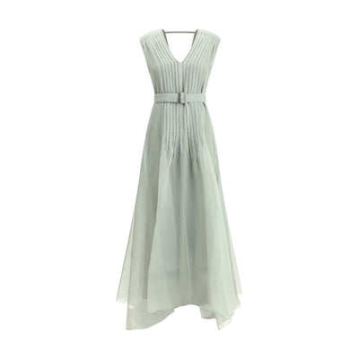 Brunello Cucinelli Langes Seidenkleid