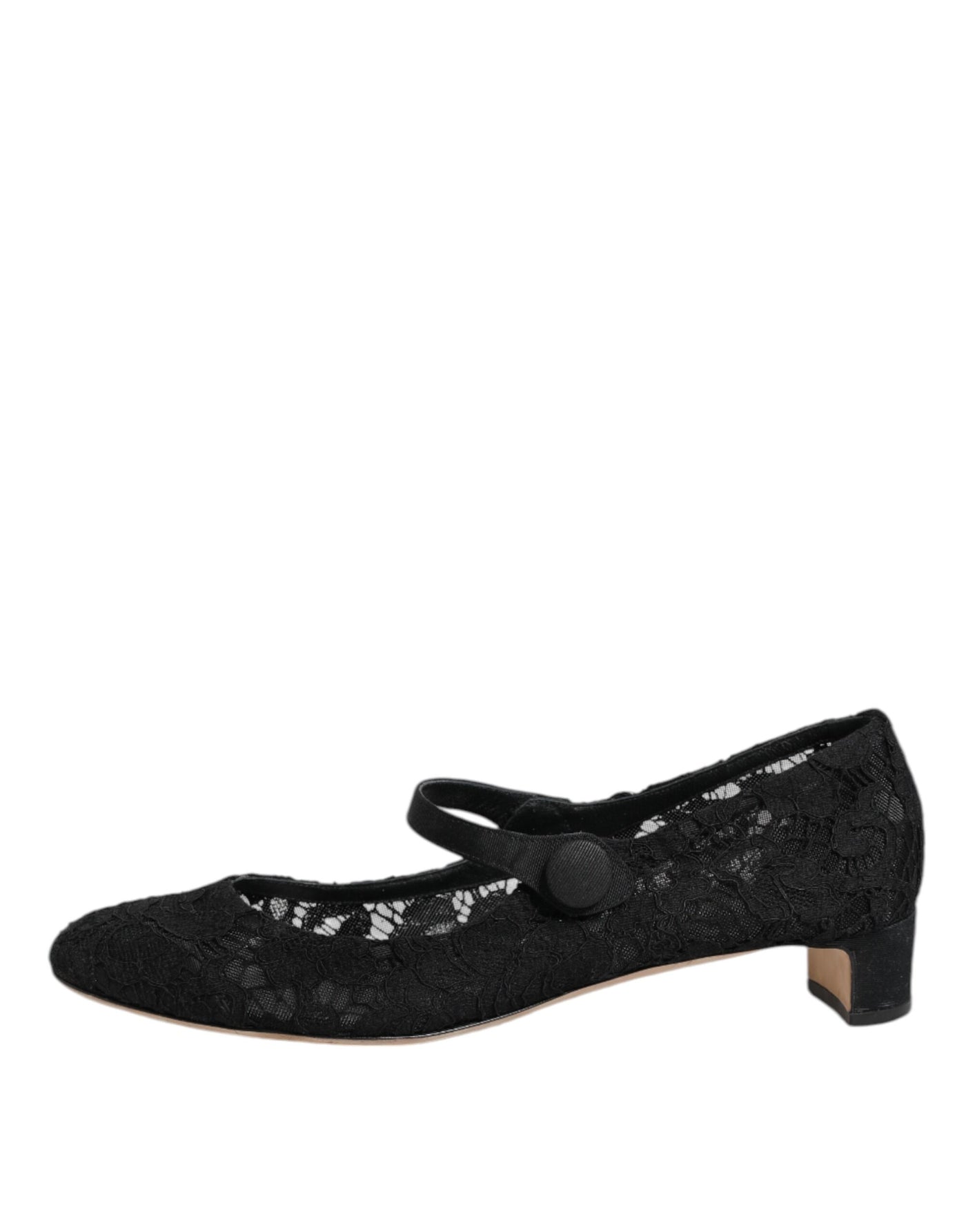 Dolce & Gabbana Schwarz Vally Taormina Floral Spitze Pumps Schuhe