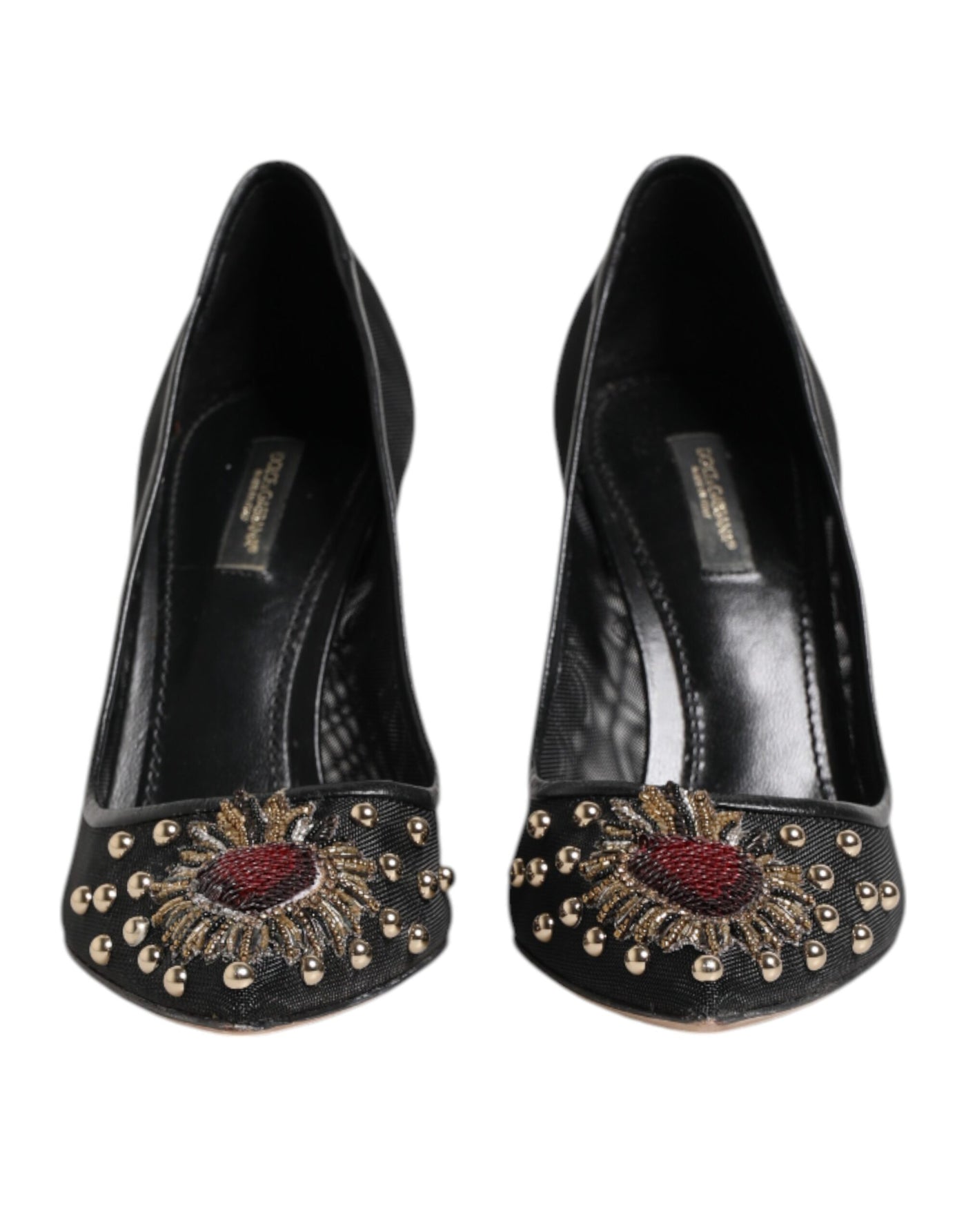 Dolce & Gabbana Schwarz Sacred Heart Stiletto Heels Pumps Schuhe
