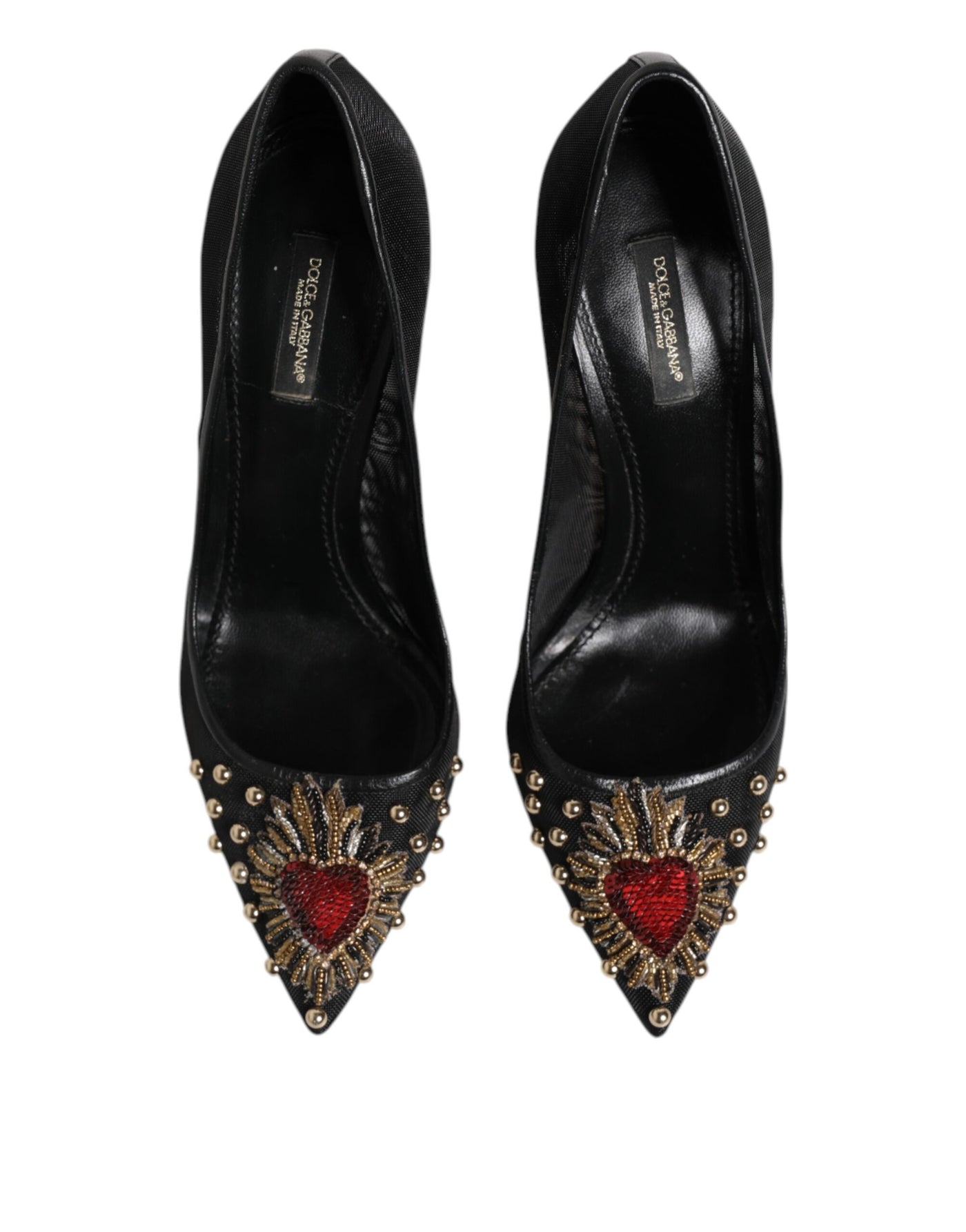 Dolce & Gabbana Schwarz Sacred Heart Stiletto Heels Pumps Schuhe